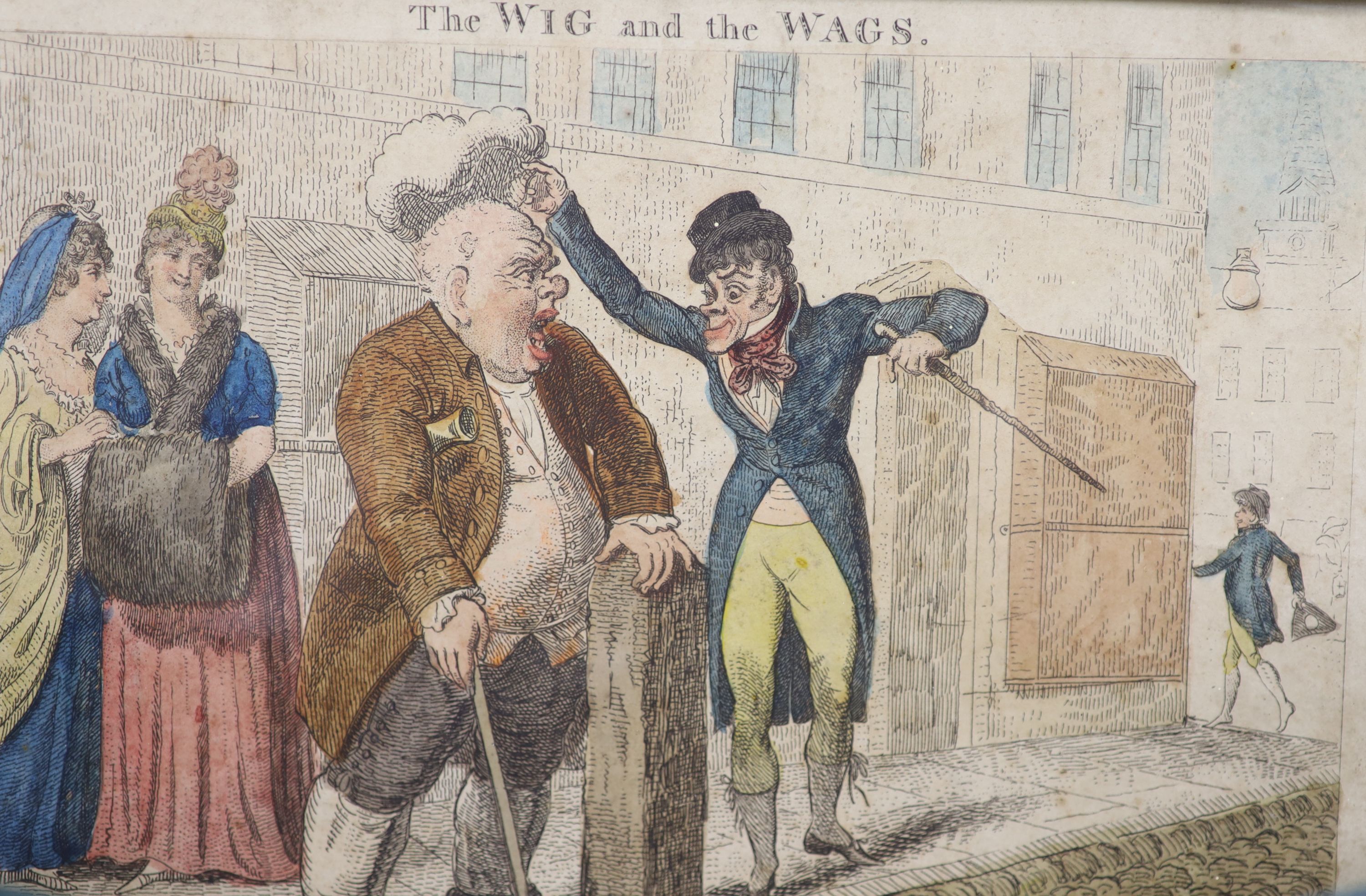 A collection of fourteen assorted 18th/19th century political caricatures, including Gillray and Grant